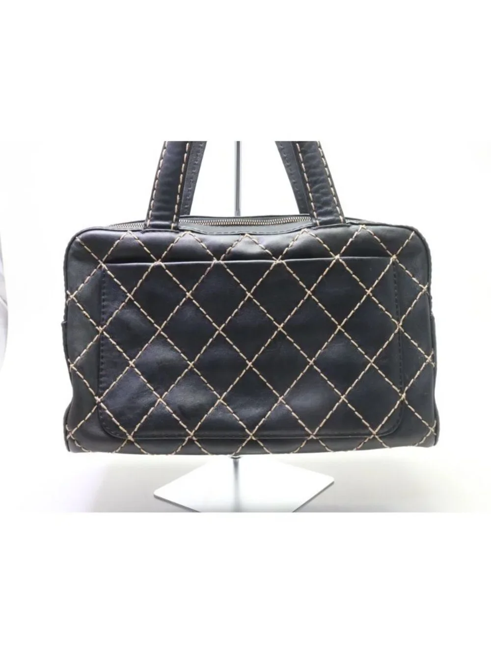 Chanel Wild Stitch Leather Handle Handbag
